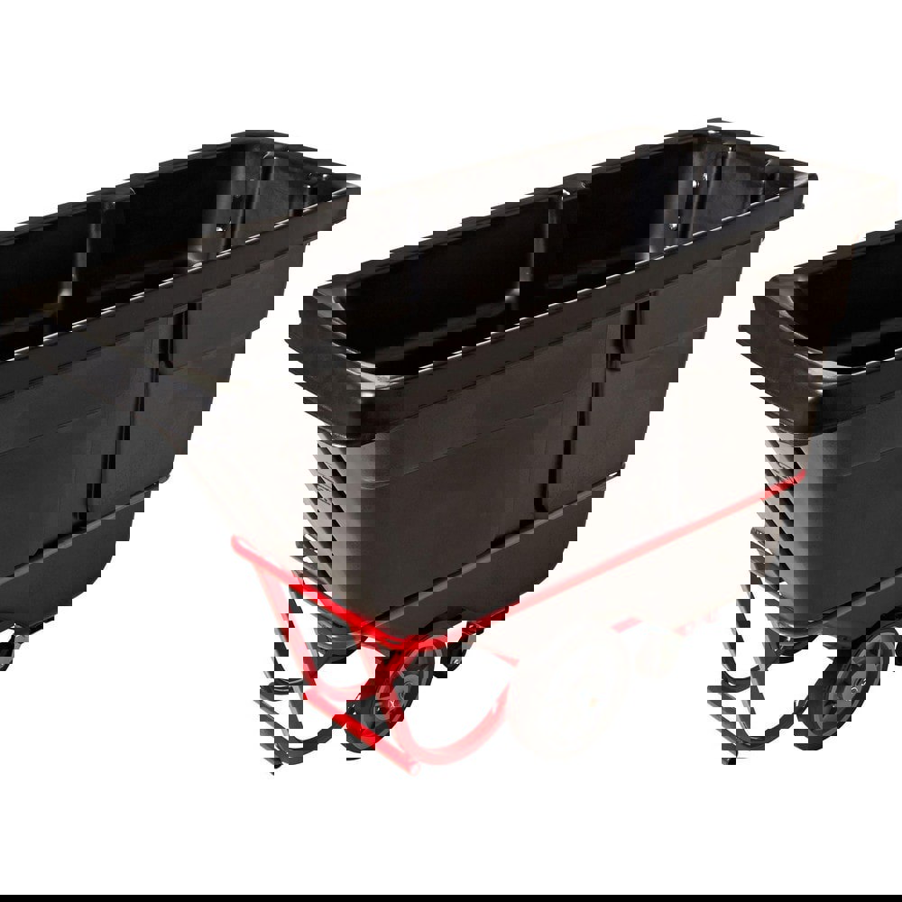 BRUTE Rotomolded Tilt Truck, 101 gal, 1,400 lb Capacity, Plastic, Black